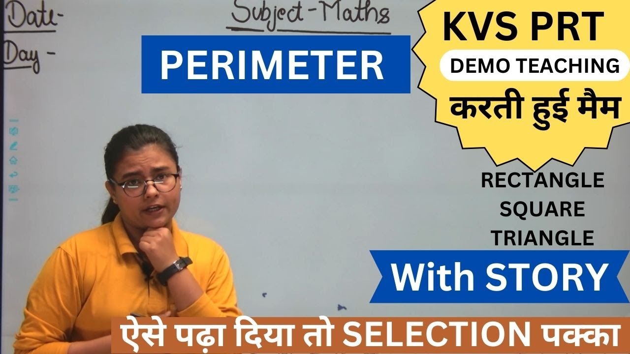 MATHS Demo Class For Kvs PRT Level | perimeter demo with activities for prt| Demo Video forInterview