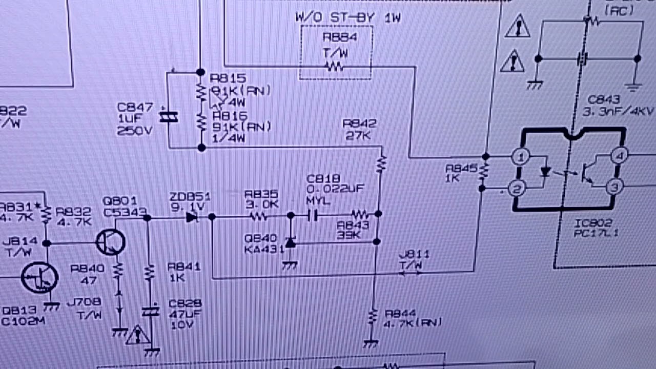 ตรวจซ่อม ทีวี จอแก้ว LG แท่น CW81A อาการ ไฟจ่ายต่ำ ภาพมืด