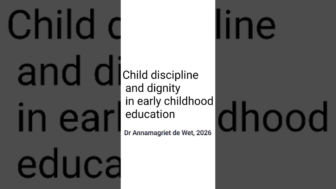 Disciplining children with dignity in ECCE / ECD