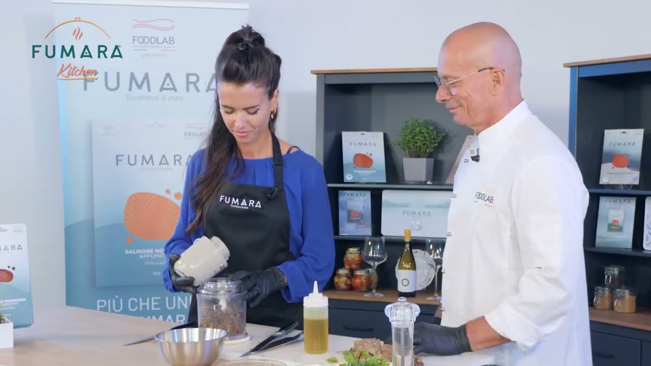 FUMARA KITCHEN - Cubi di salmone affumicato con avocado - Antipasto facile e gourmet