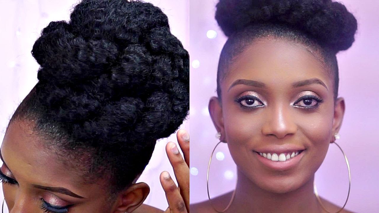 How To : High Bun With Marley Hair On a Short Natural Hair/3 Unique Styles