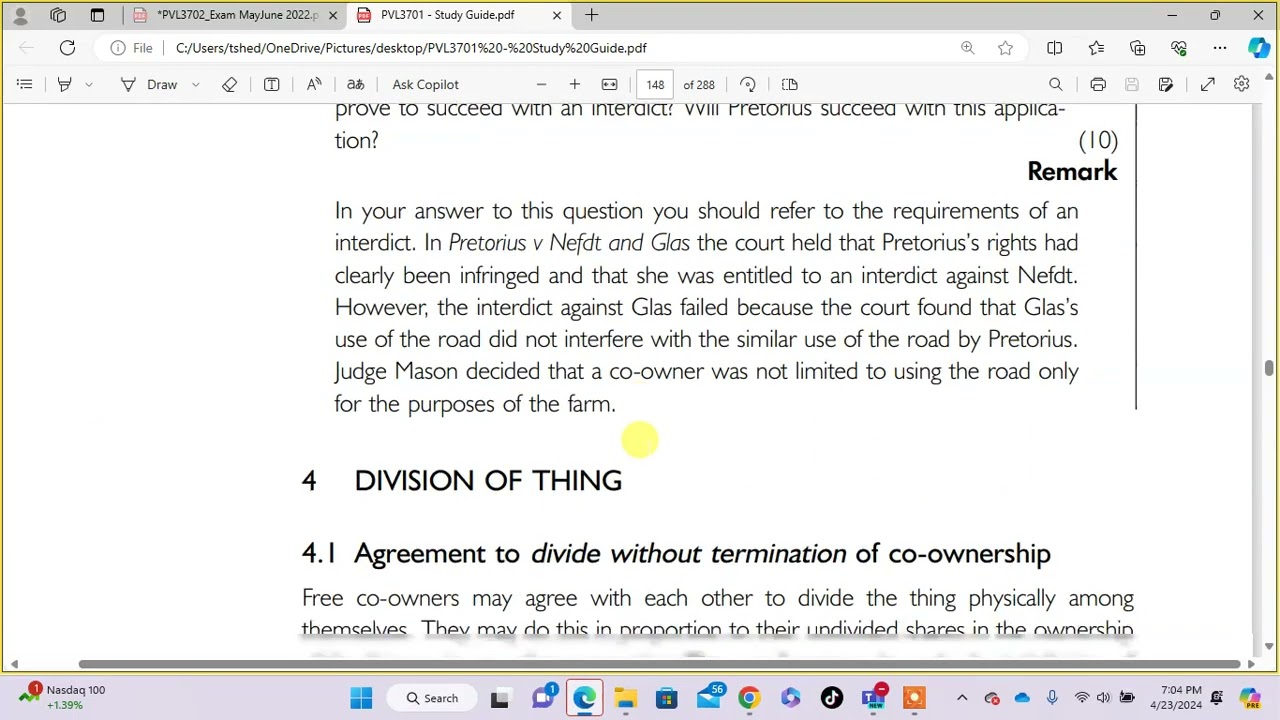 PVL3701 PROPERTY LAW REVISION