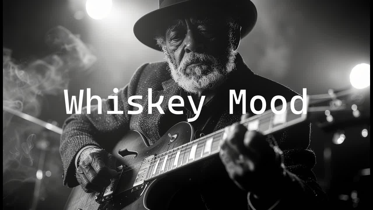 Smoky Whiskey Blues Guitar | Relaxing Night Drive 🎸