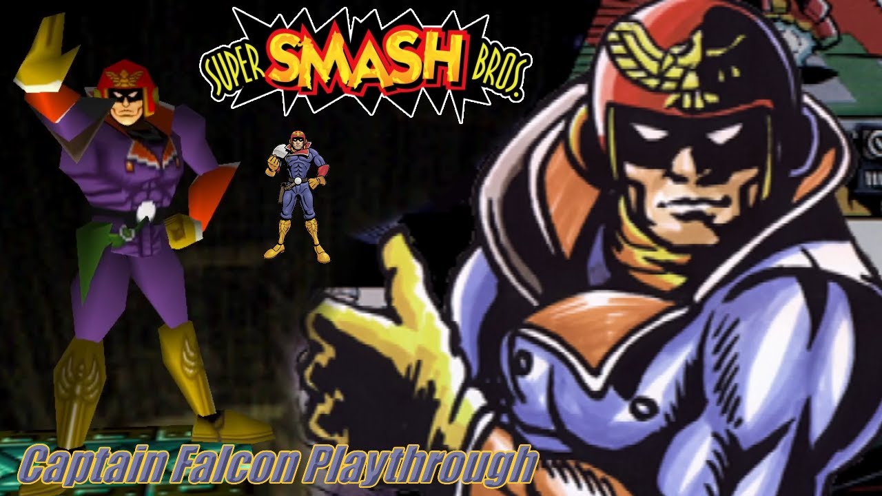 Super Smash Bros. (N64) - Captain Falcon Playthrough