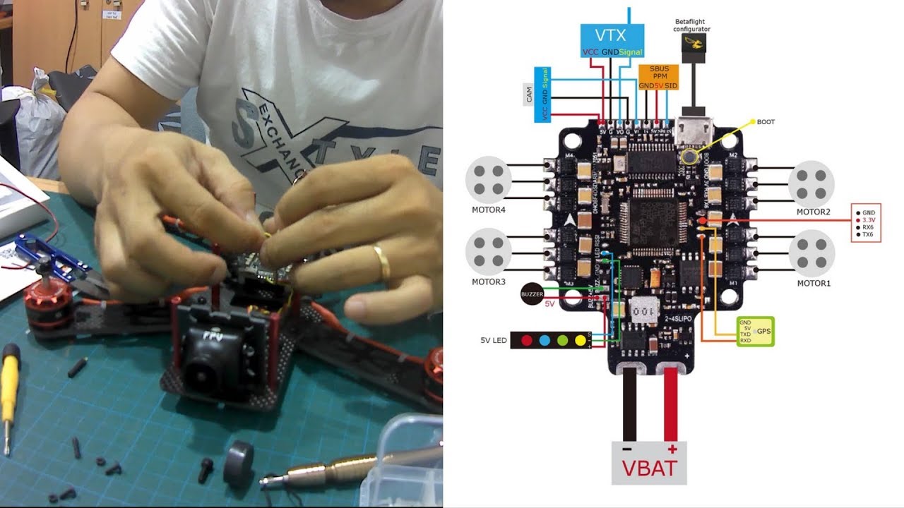 HƯỚNG DẪN RÁP FLYCAM CHO NGƯỜI MỚI - QUADCOPTER RACESTAR F4S - FRAME 250 - MOTOR 2700KV
