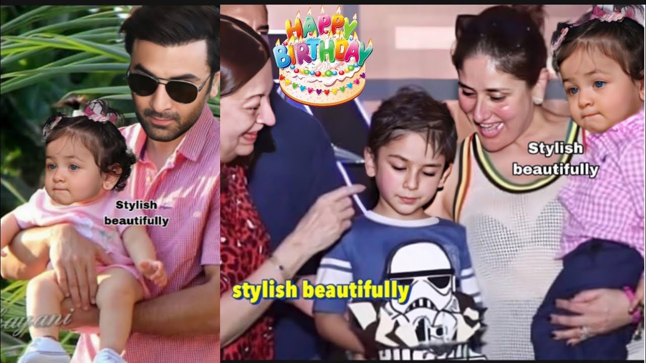 Raha kapoor with bhua kareena kapoor 45th birthday  party with alia bhatt ranbir kapoor with family
