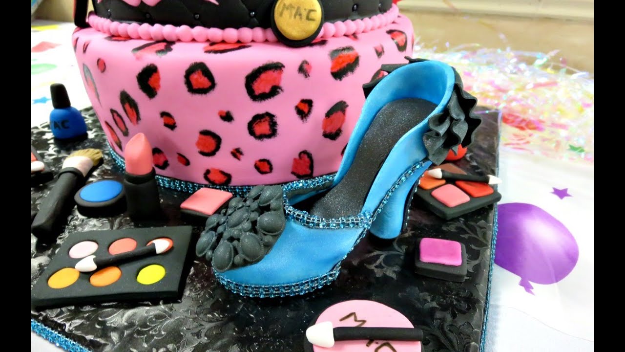 How to make Makeup Toppers for Makeup Fondant Cake