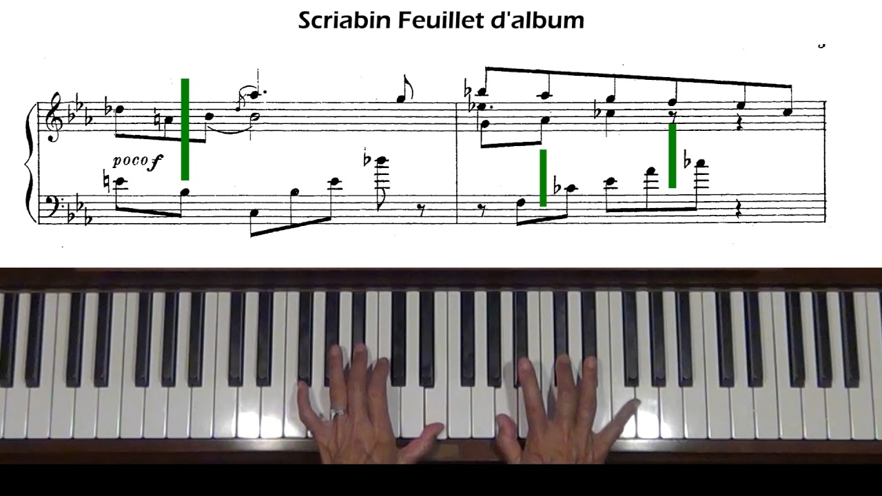 Scriabin Feuillet d'album Op. 45 Piano Tutorial