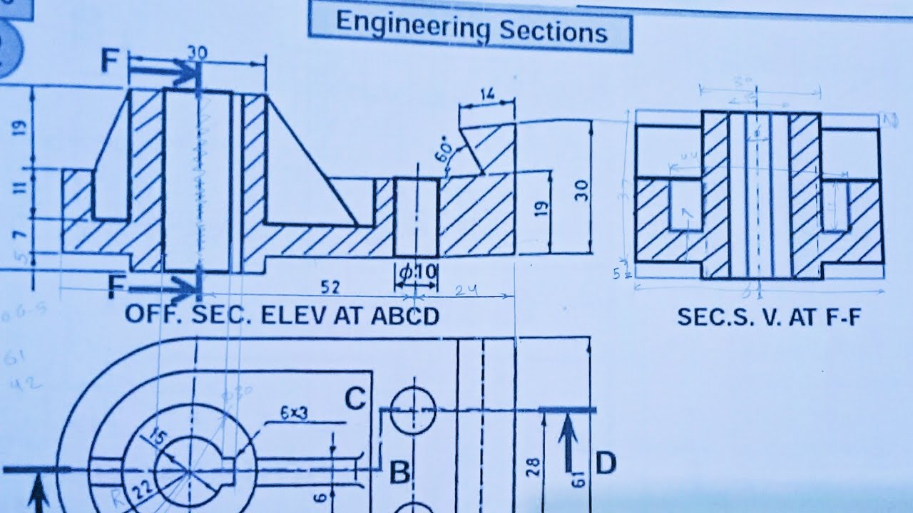 مراجعة حل 6 تمارين ايزومترك واستنتاج المساقط الثلاثة Engineering drawing