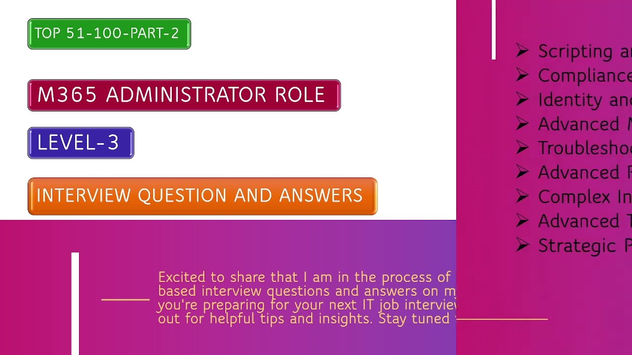 Top 365 Administrator Interview Questions and Answers | Level-3 Part-2