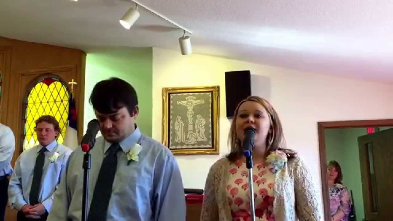 When God Made You wedding duet Bethany Knutson and Marty Knutson at their dad's wedding 3/21/15