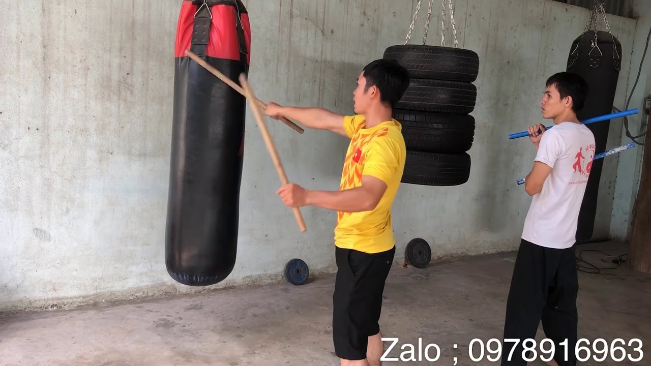 Võ gậy|đoản côn,hướng dẫn bài tập đánh bao cát thực chiến