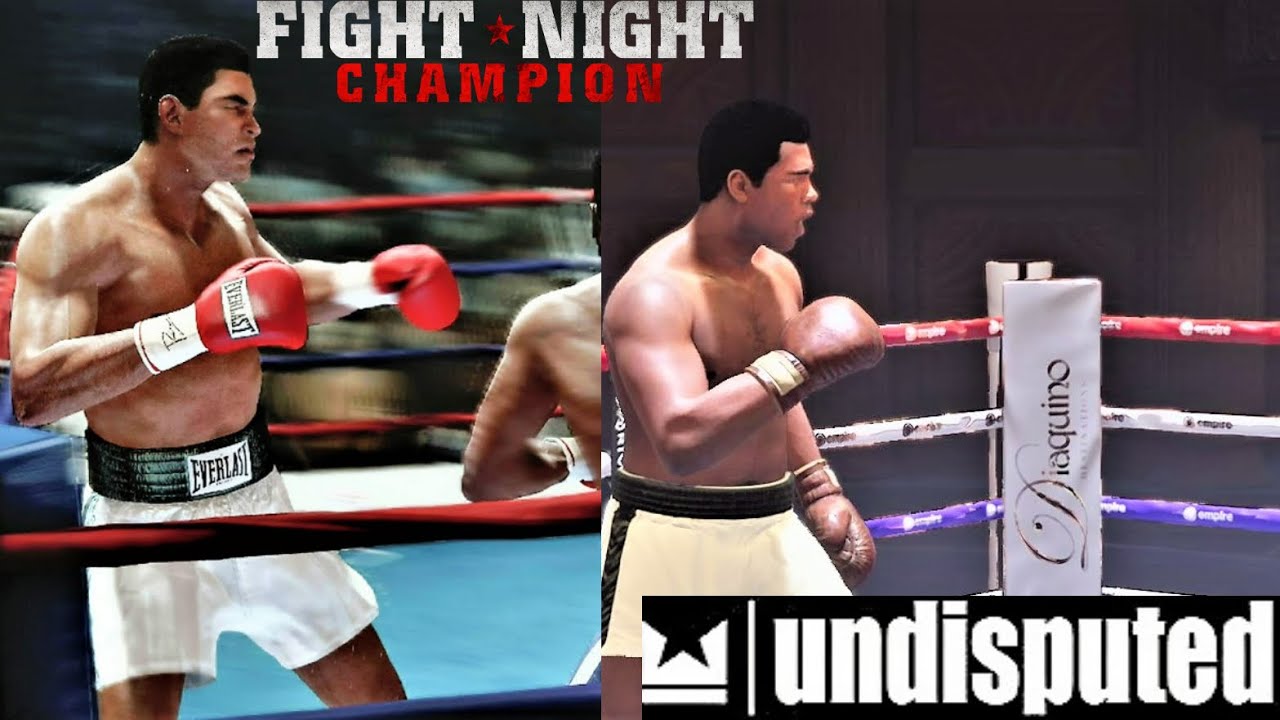 FIGHT NIGHT CHAMPION vs UNDISPUTED - Gameplay and Knockouts SIDE by SIDE COMPARISON