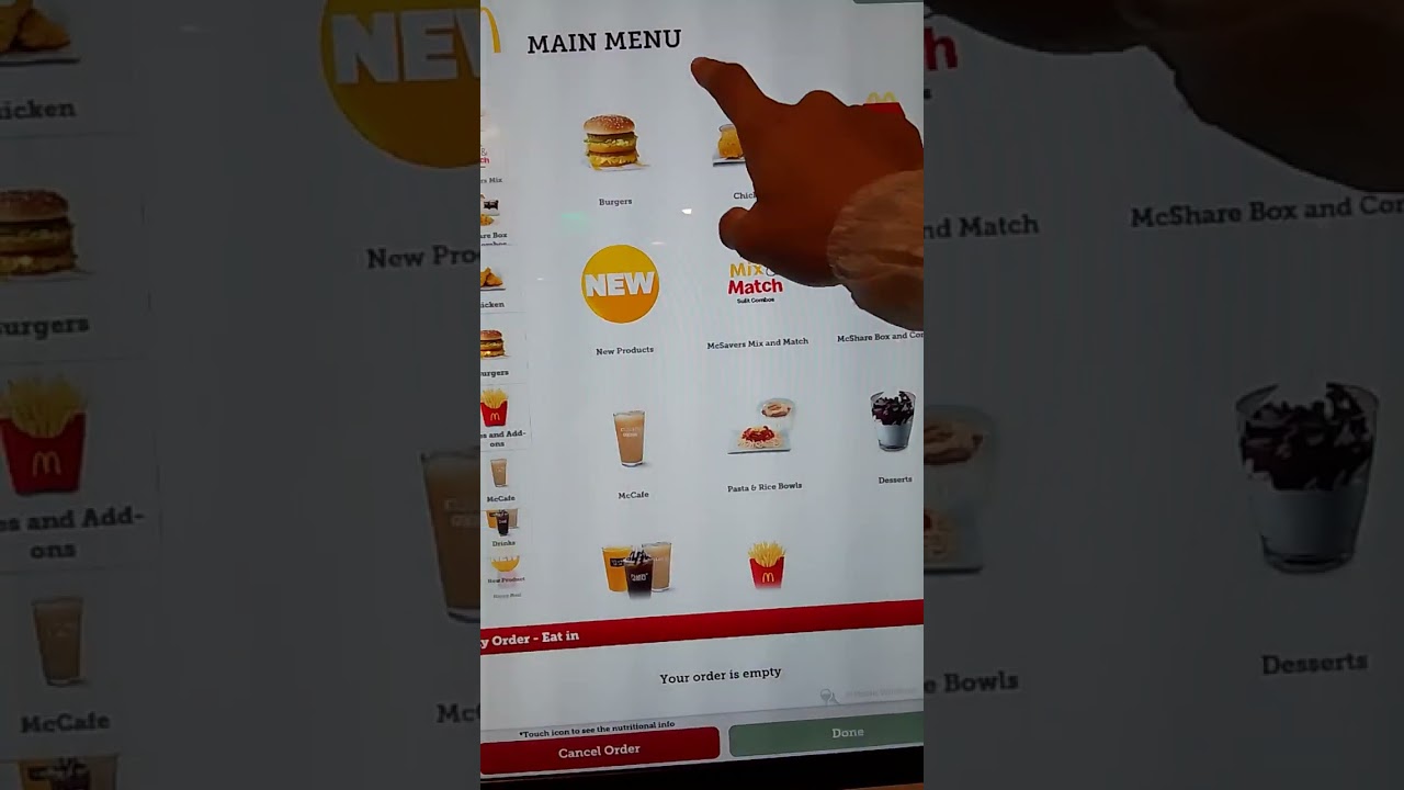 McDo Touch Screen Ordering Machine
