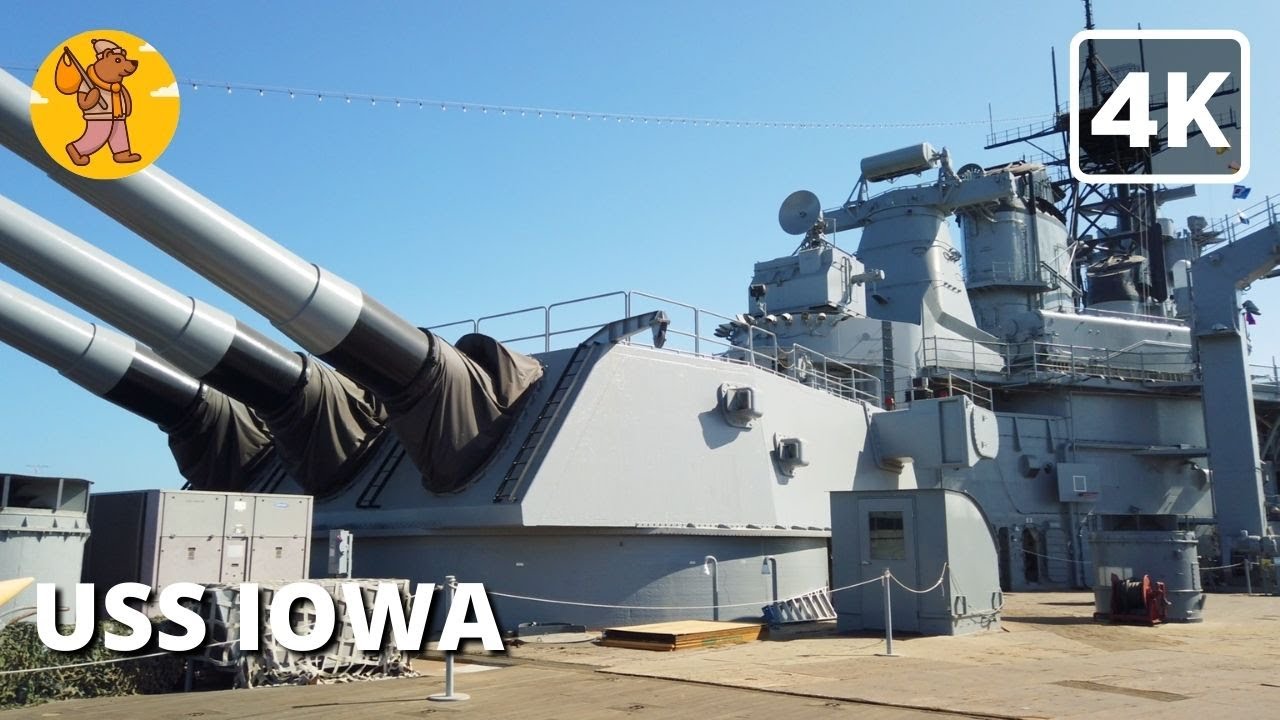 Battleship USS Iowa Walking Tour | San Pedro, CA  4k Ultra HD | 🔊 Binaural Sound