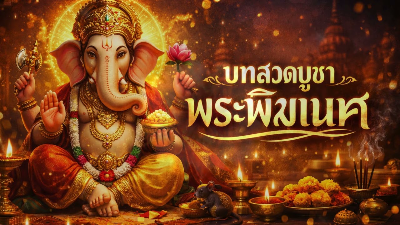 เพลงบดสวดบูชาพระพิฆเนศ เทพแห่งปัญญา ผู้ขจัดอุปสรรคทั้งปวง l Om Shri Ganeshaya Namaha