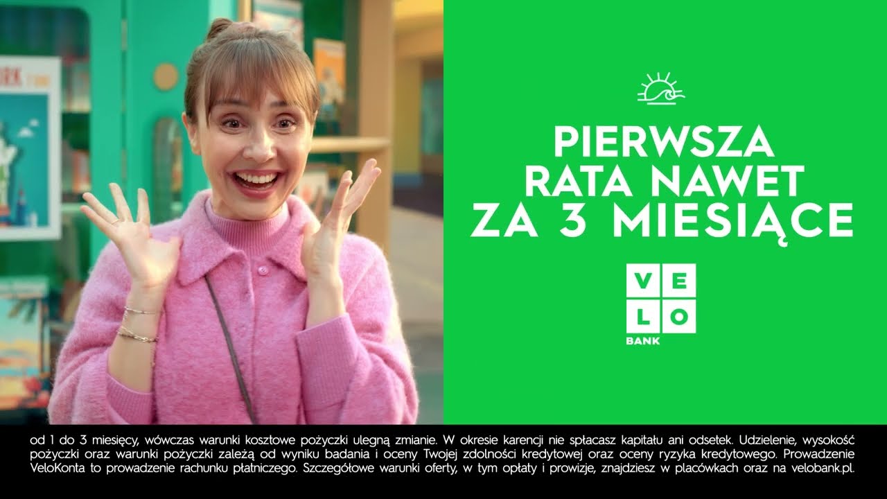 Pożyczka got&oacute;wkowa VeloBank RRSO 9,9% 15s 16x9