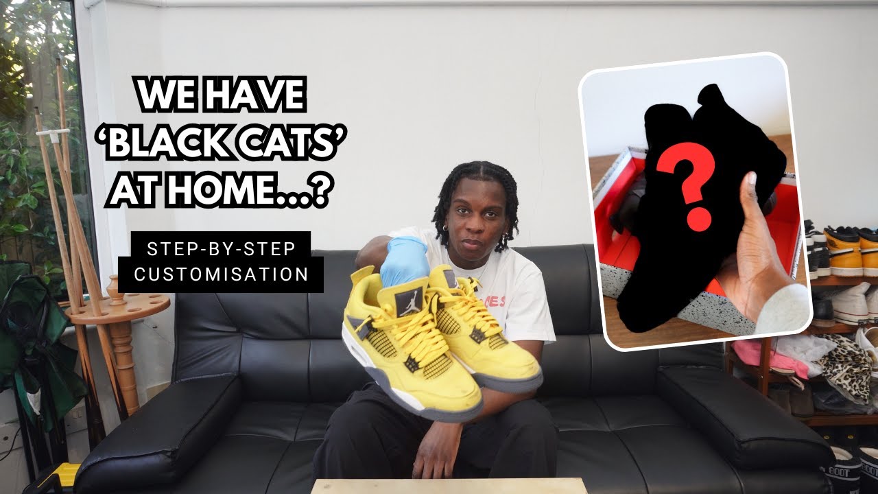 Jordan 4 Lightnings to Black Cats | Customisation Breakdown