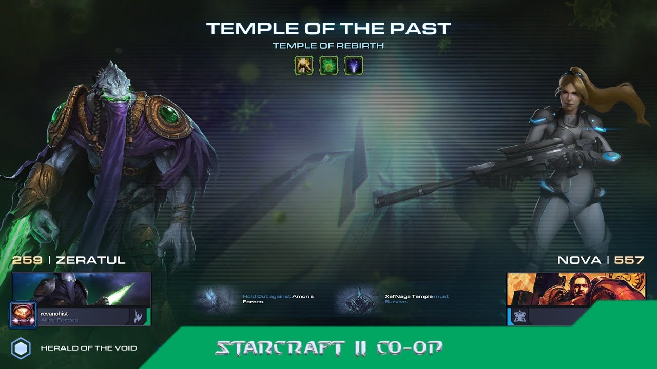 Temple of Rebirth (Zeratul P2) - StarCraft II Co-op Mutation (Brutal)