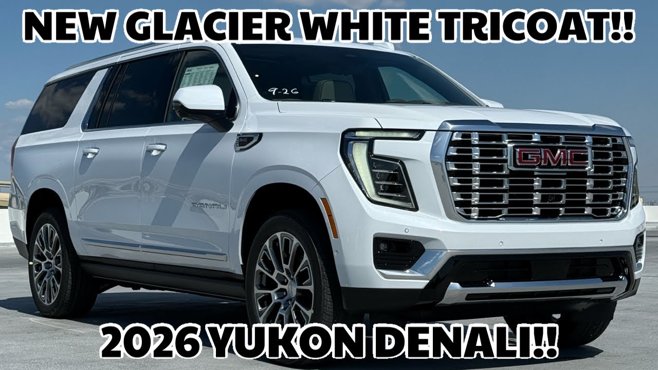 НОВЫЙ Glacier White Tricoat 2026 Yukon Denali!!!