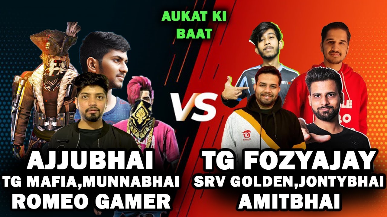 AJJU BHAI SQUAD VS TG FOZYAJAY  SQUAD | AMITBHAI,MUNNABHAI,ROMEOGAMER,TG MAFIA, JONTYBHAI,SRV GOLDEN