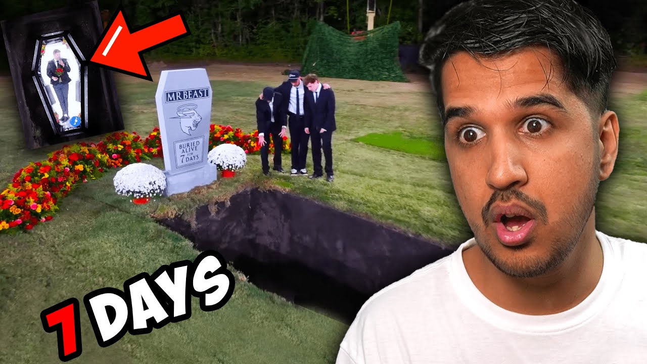 I Spent 7 Days Buried Alive @MrBeast || AmitBhai Reaction