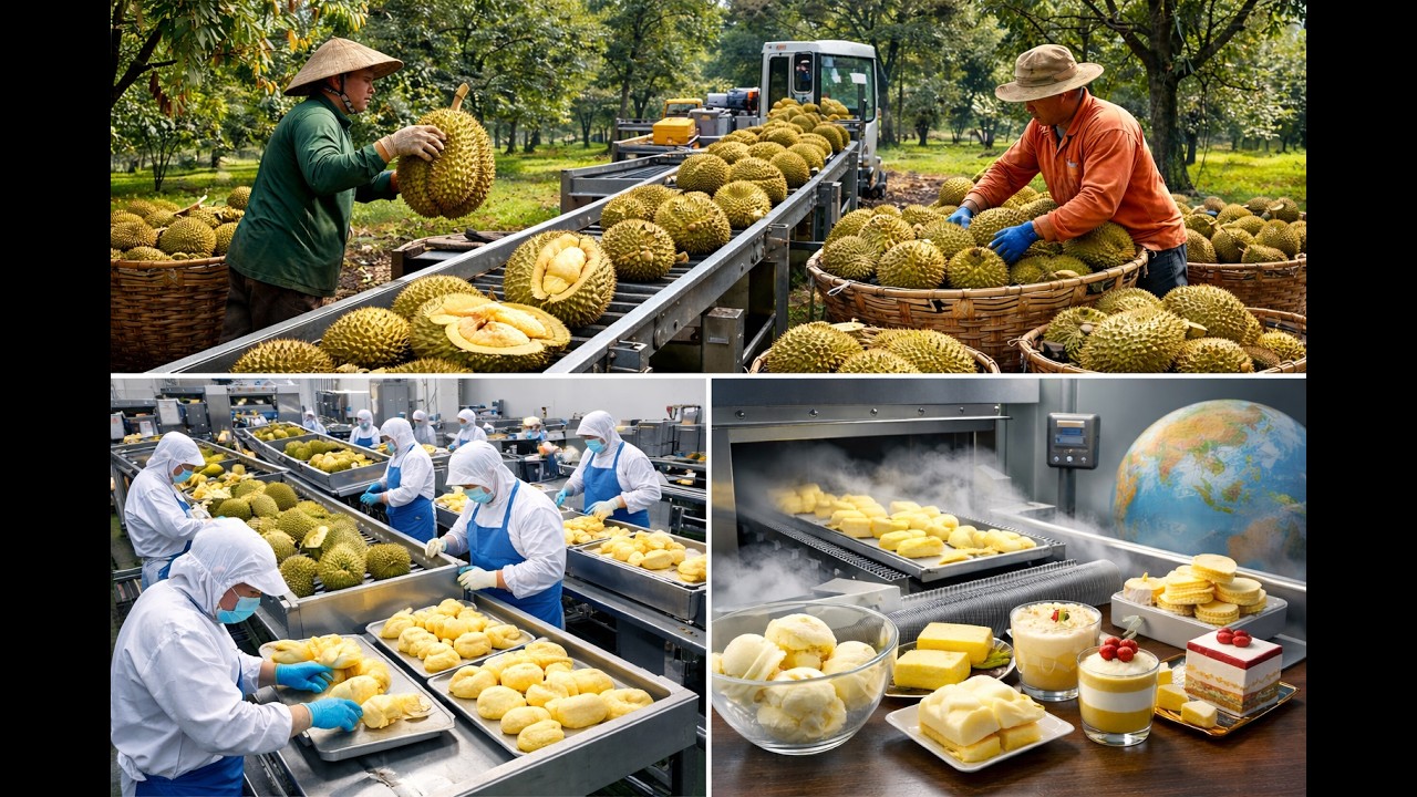 Inside the Durian Processing Line: Crafting Delicious Durian Desserts