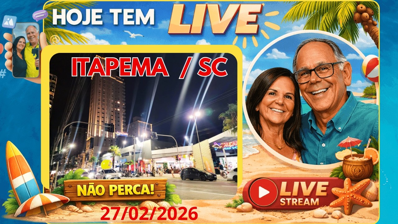 ITAPEMA / SC  SEXTOUU  FIM DE TARDE ESPECIAL NO LITORAL =  27/02/2026   19:30 HR