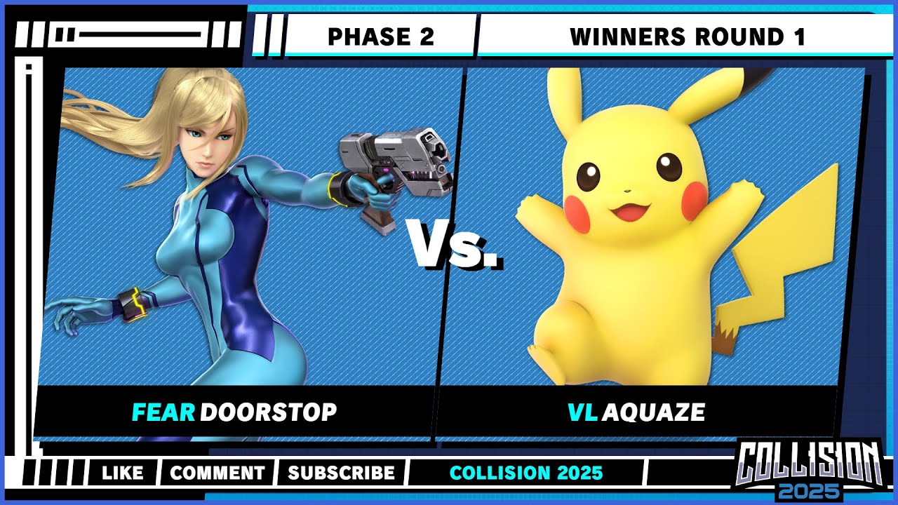 Collision 2025 - Phase 2 - Doorstop (Zero Suit Samus) vs Aquaze (Pikachu) - SSBU Singles