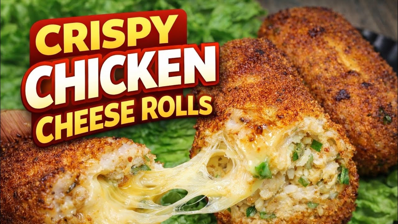 Хрустящие рулетики с курицей и сыром 😍 | Быстрый и простой рецепт куриной закуски | Сырное наслаж...