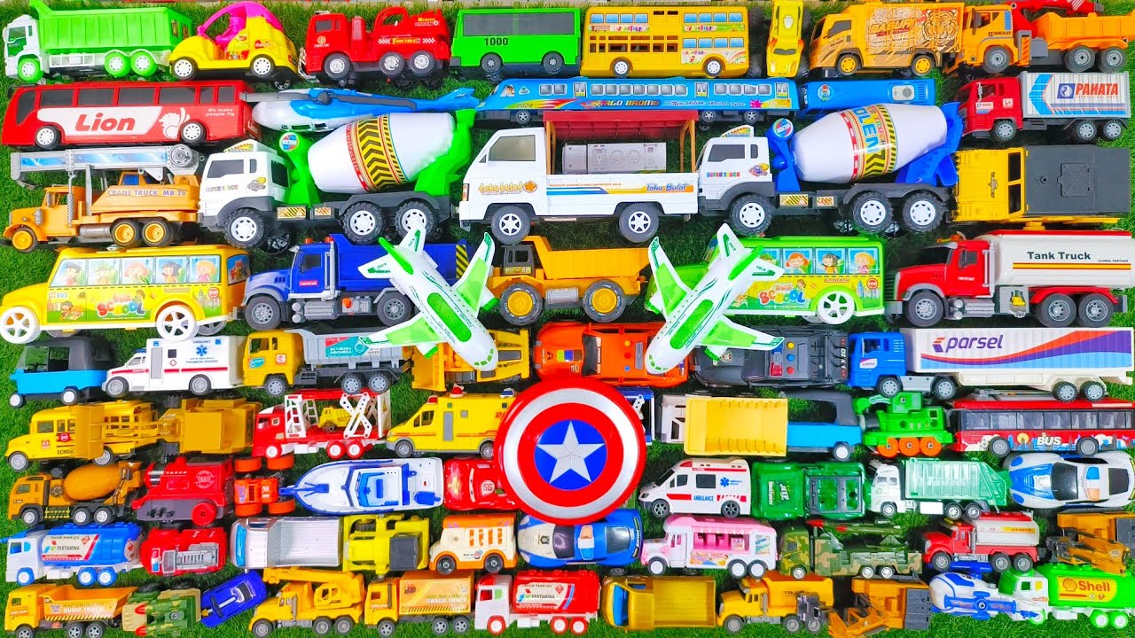 Truk Molen Besar, Ambulans, Mobil Balap, School Bus, Beko, Excavator, Truk Pasir, Mobil Polisi, Tayo
