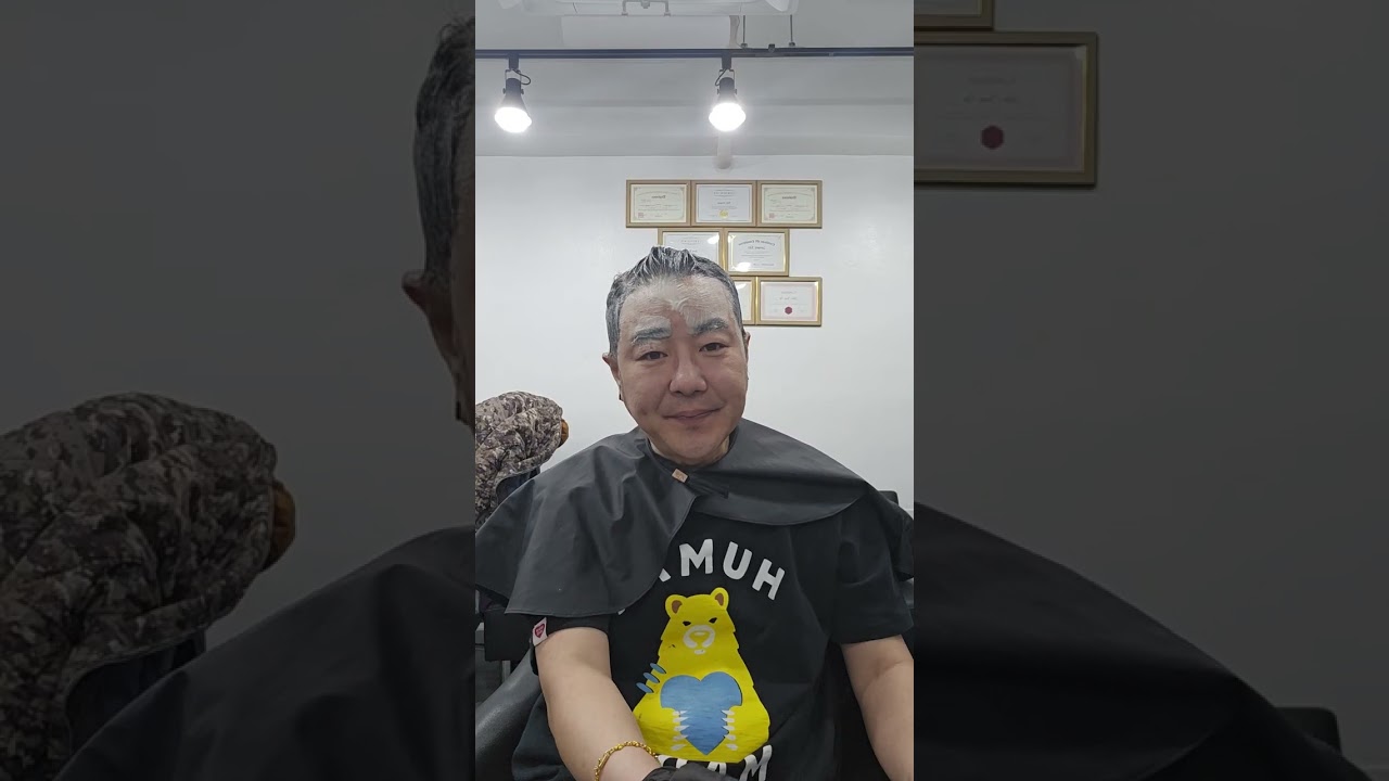 피부에 묻지 않는 염색약 테스트1  셀프 염색 풀영상 문의.카톡. kim831011