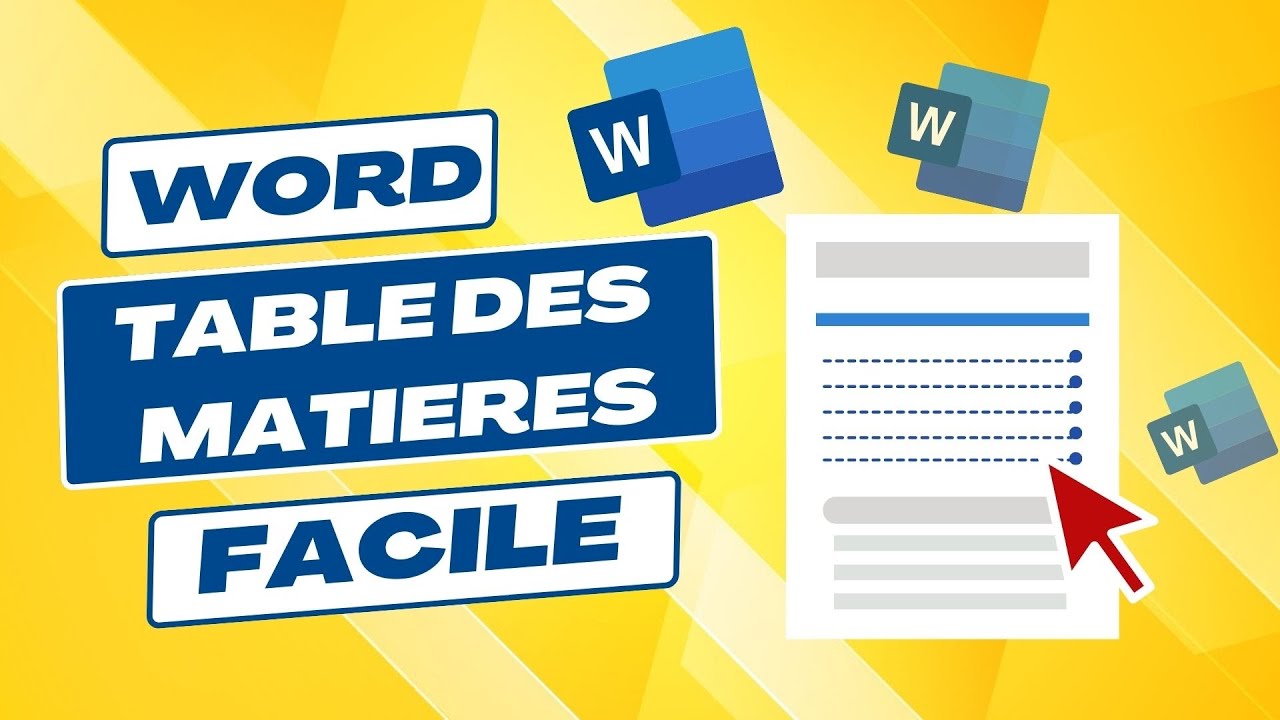 Créer une TABLE DES MATIERES facilement [Tuto WORD] 2023