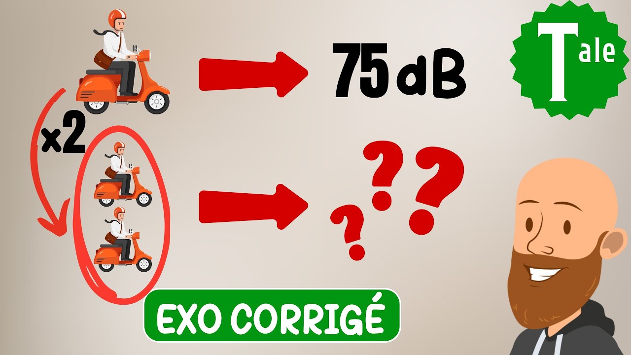 Calculer le niveau sonore d'une intensité sonore qui double - exercice corrigé - terminale spé