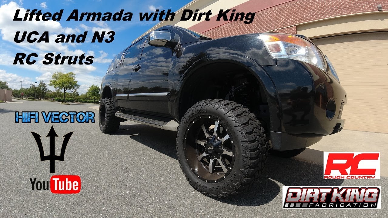 Комплект для подъема Nissan Armada titan Lifted Dirt King UCA Rough Country N3 titan PRG CJD, пол...