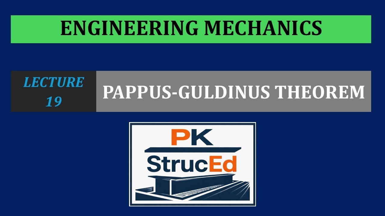 Engineering Mechanics | Lecture 19 | Pappus-Guldinus Theorem | Applications