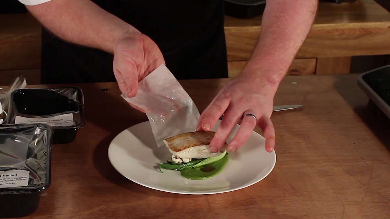 Private Jet Dining/Pan Fried Halibut