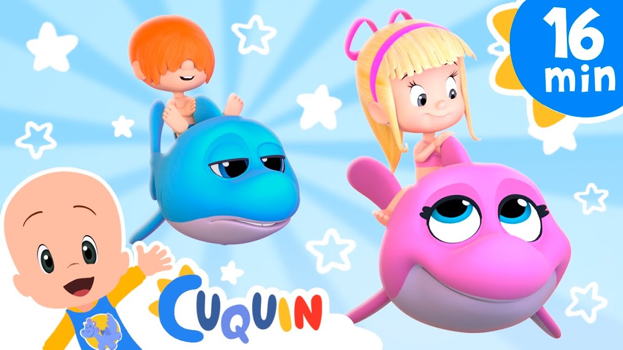 Cinco Baby Sharks | Cánticos Para Niños | Cleo & Cuquín