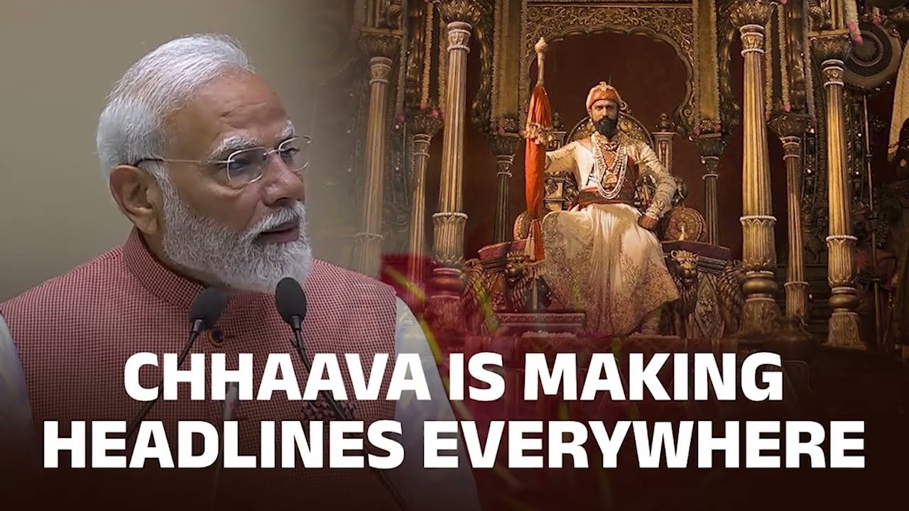 Watch what happened when PM Modi mentioned the newly released movie, Chhaava... | PM Modi | Marathi