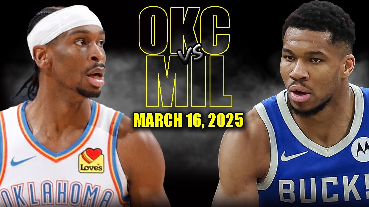 Milwaukee Bucks vs Oklahoma City Thunder Full Game Highlights - March 16, 2025 | NBA Regular Season