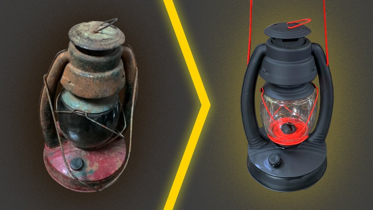 70 years old oil lamp restoration