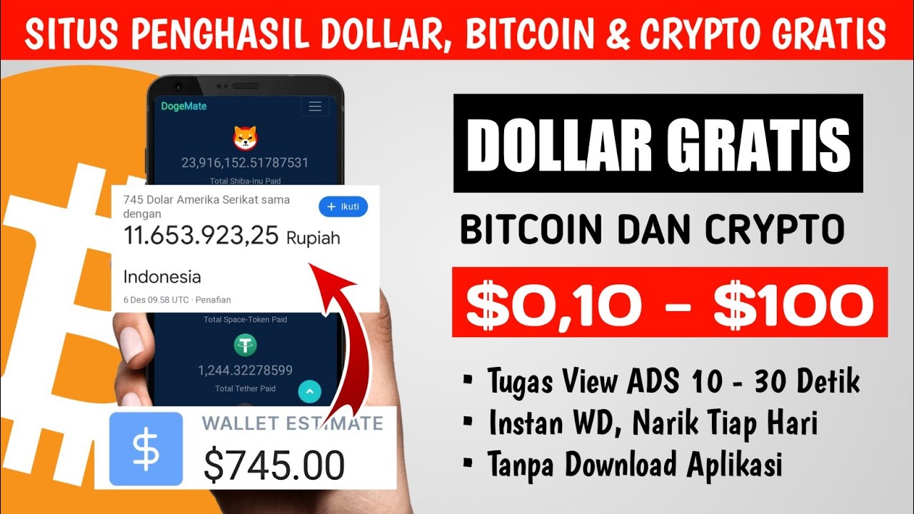 Modal Email Tanpa Aplikasi, Hasilkan Dollar Gratis & Bitcoin - Web Penghasil Dollar Gratis