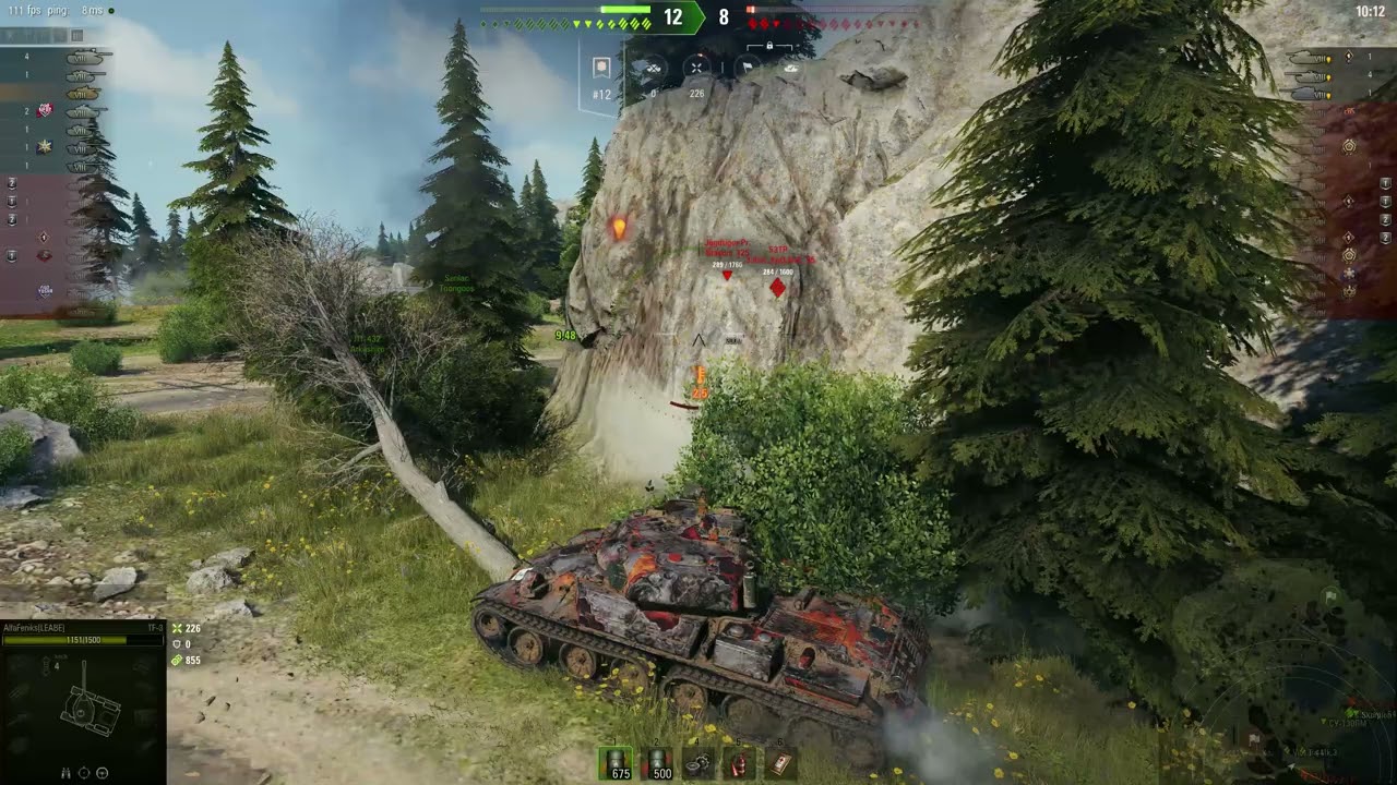 Мир Танков/WOT восьмой бой на  TF-3 - Тихий берег