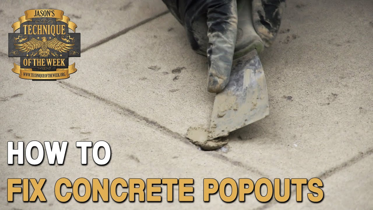 How To Fix Concrete Popouts