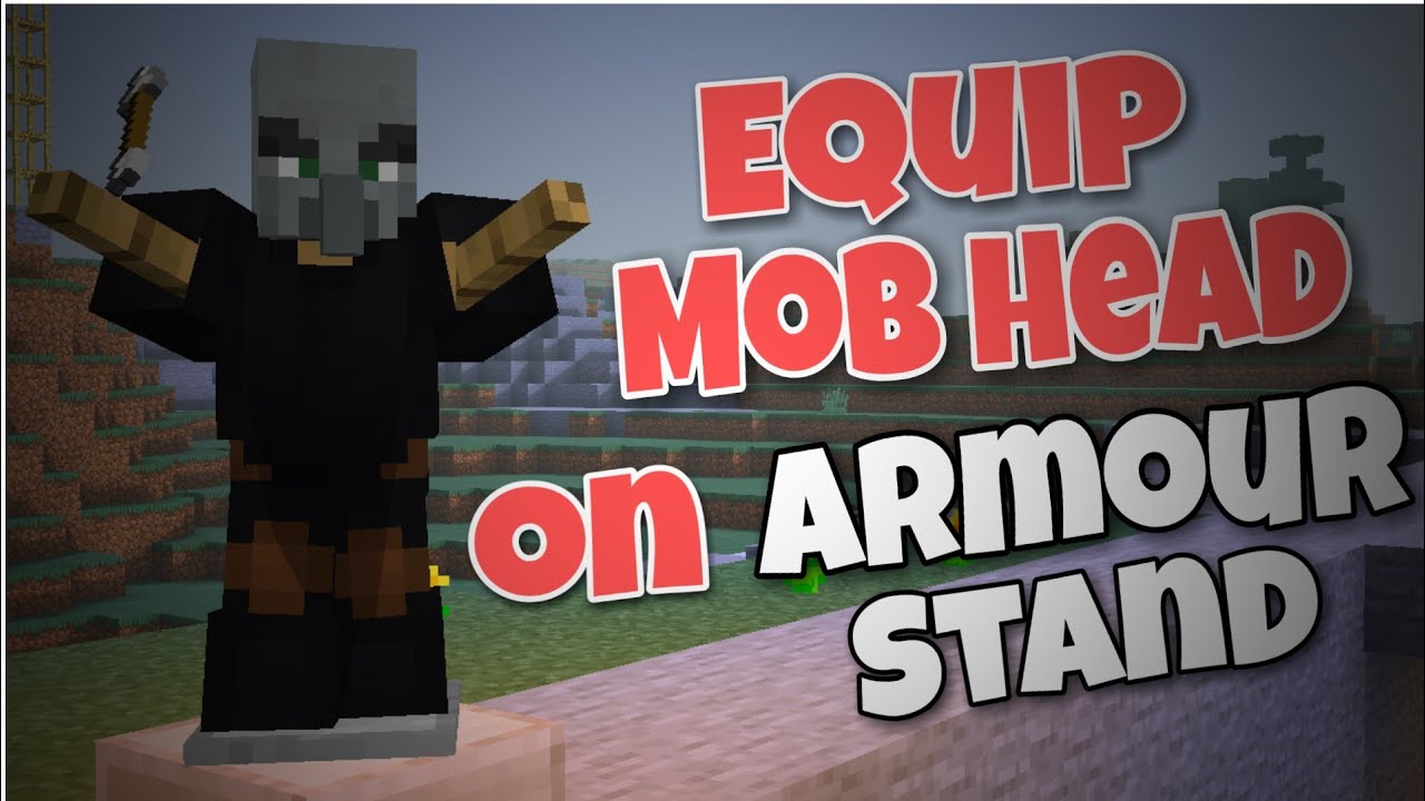 How to equip mob head on armour stand - Minecraft PE