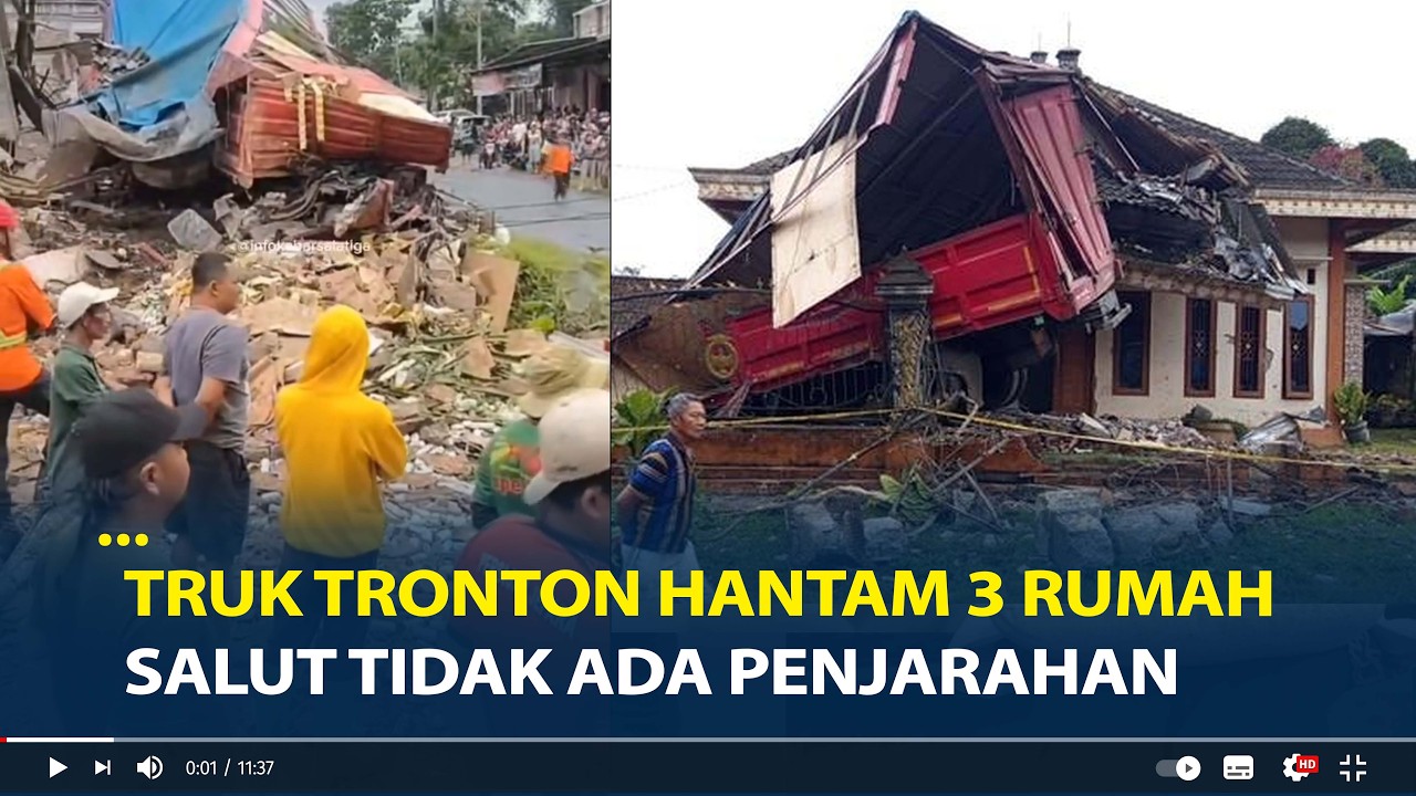 Kronologi Truk Tronton Hantam 3 Rumah di Magelang, Salut Tidak ada Penjarahan
