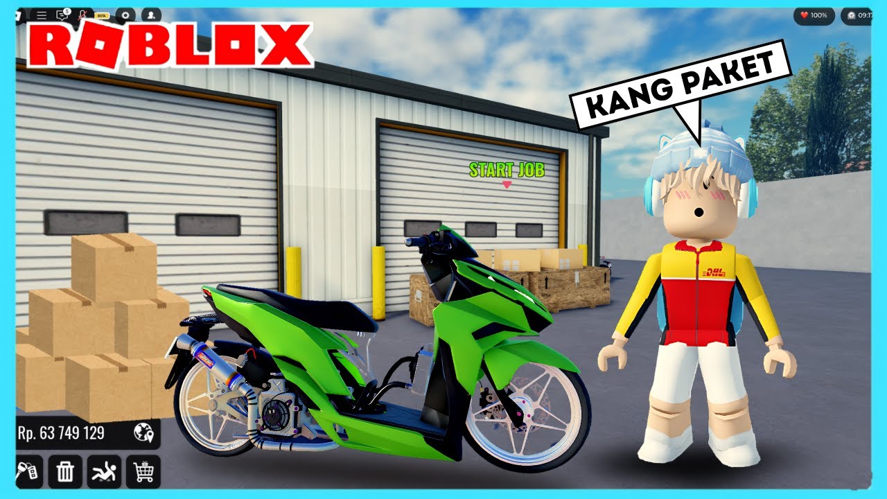 Demi Motor Vespa.!! Aku Rela Jadi Kurir Di Roblox Drag And Drive