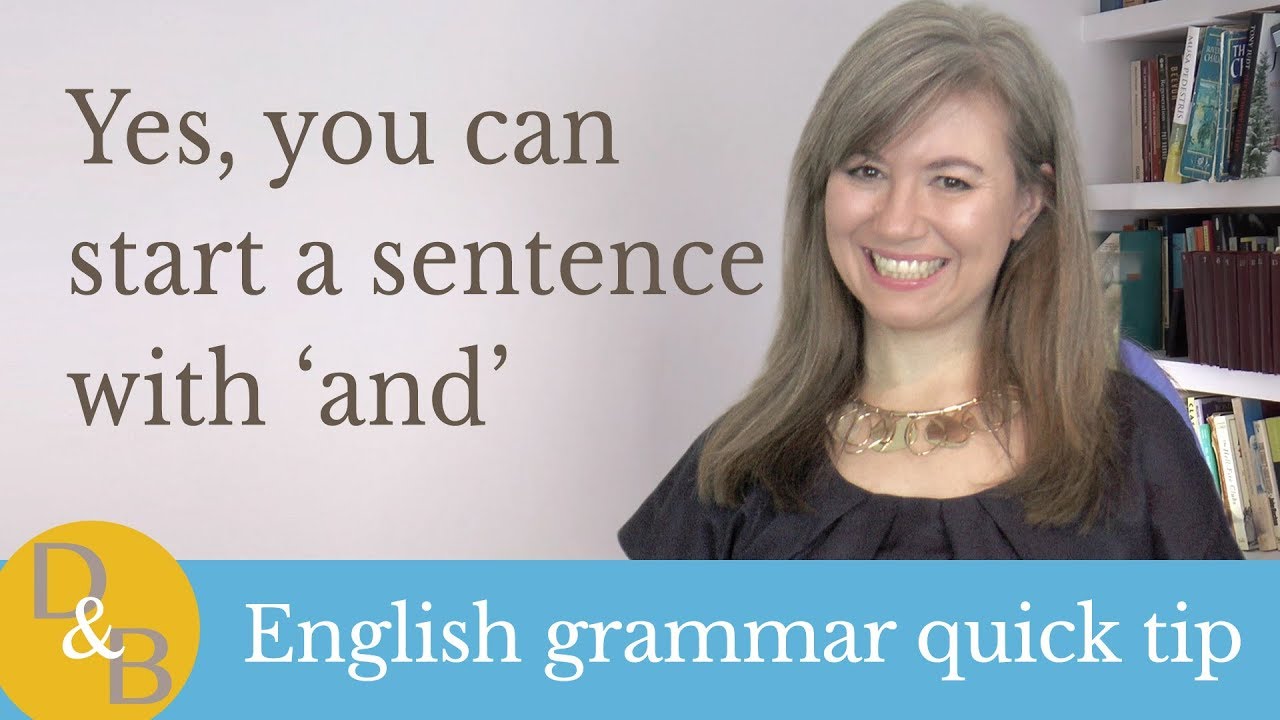 Starting sentences with 'and'