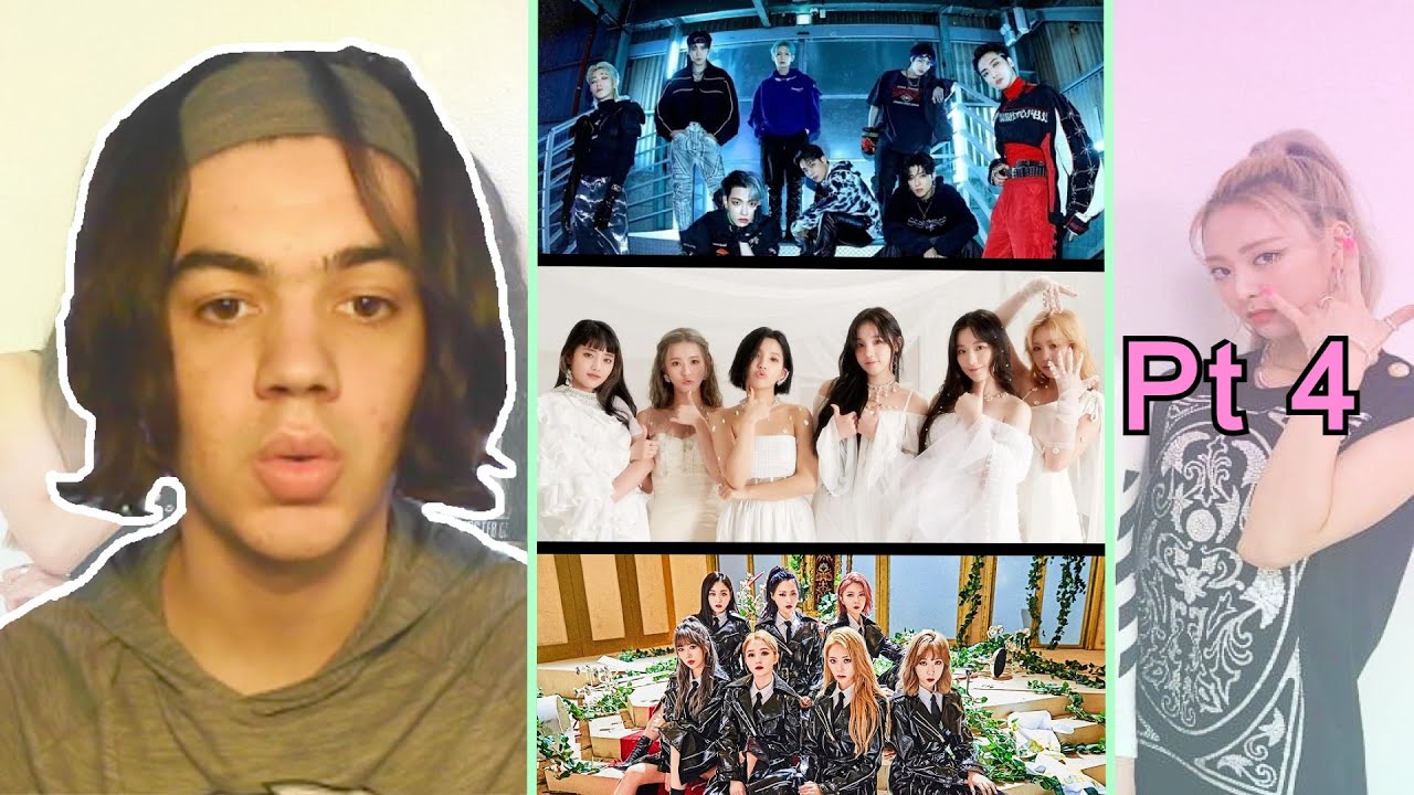 REACTING to KPOP for the FIRST TIME! ( G(I)-DLE, ITZY, ATEEZ, RED VELVET, AND DREAMCATCHER) Pt. 4