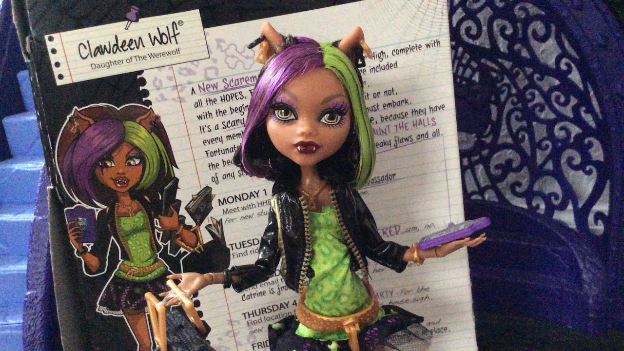 MONSTER HIGH NEW SCAREMESTER CLAWDEEN WOLF DOLL REVIEW | Throwback review